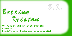 bettina kriston business card